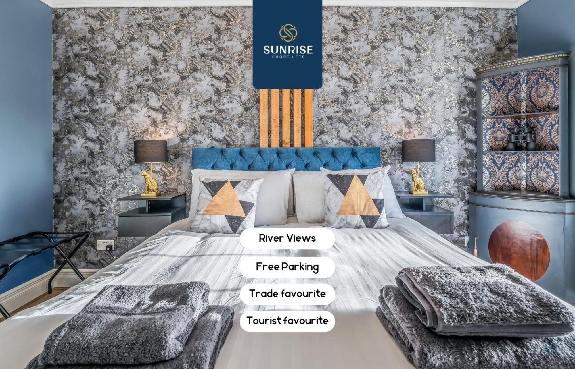 Presidential Apartment, Family Home, Luxury Bedrooms, 2 Rooms, 1 King Bed, 2 Single Beds, Free Wifi, Free Parking, Tourists, Business Travelers, Relocation, Beautiful River Views, - Long Stays, Invoice And Reduced Price Are Only Via Sunrise Short Let Dundee Esterno foto